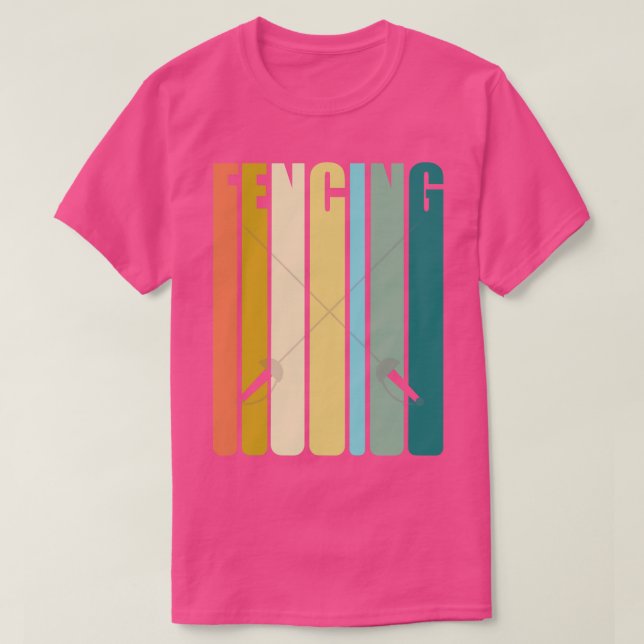 Camiseta Deporte retro de esgrima (Diseño del anverso)