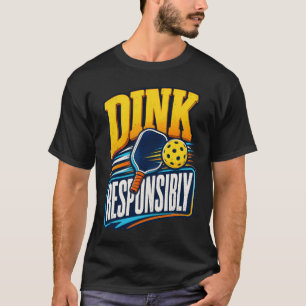 Camiseta Deporte Retro Pickleball Beber Responsablemente