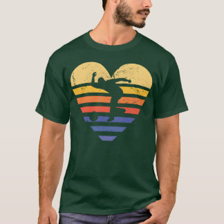 Camiseta Deporte Retro Puesta del sol Corazón Bolos amiga c