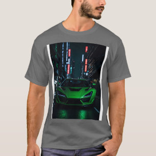 Camiseta Deporte verde oscuro en la ciudad neón japonesa 1