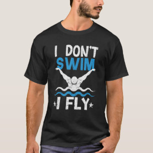 Camiseta Deportes acuáticos de natación de mariposa que no 