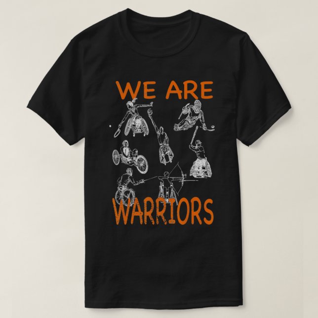 Camiseta Deportes adaptativos Silla de ruedas Baloncesto Te (Diseño del anverso)