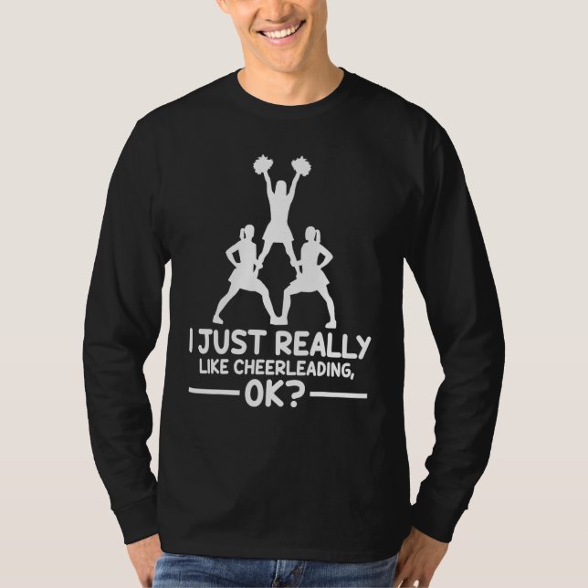 Camiseta Deportes animadores Me Gusta Realmente Cheerledin (Anverso)