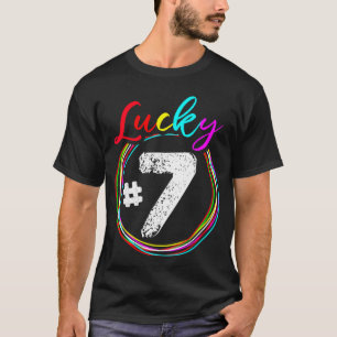 Camiseta Deportes Arcoíris Buena Suerte Número de la Suerte