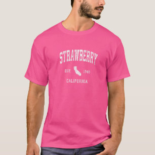 Camiseta Deportes atléticos de fresa California Ca Vintage
