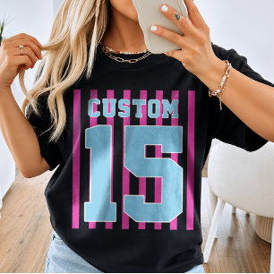 Camiseta Deportes Béisbol Fútbol Nombre del Equipo Número