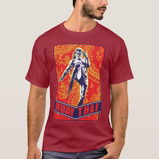 Camiseta Deportes de artes marciales de luchador muay taila (Anverso)