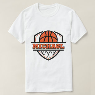 Camiseta Deportes de baloncesto negro Naranja de Guay