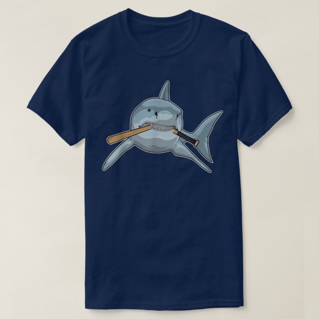 Camiseta Deportes de Béisbol de Tiburón (Diseño del anverso)