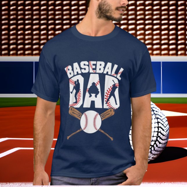 Camiseta deportes de béisbol genial Arte de palabra de papá (Subido por el creador)