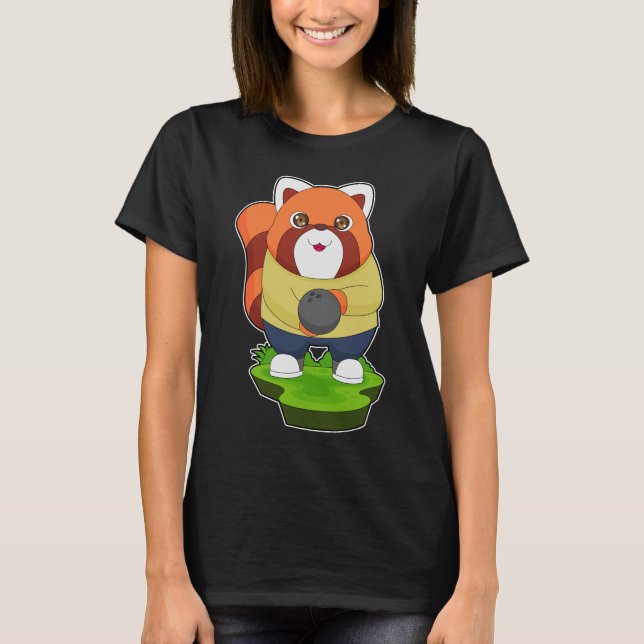 Camiseta Deportes de boliche Red Panda Bowling (Anverso)