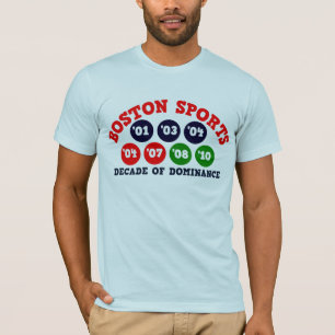 Camiseta Deportes de Boston - década de dominación