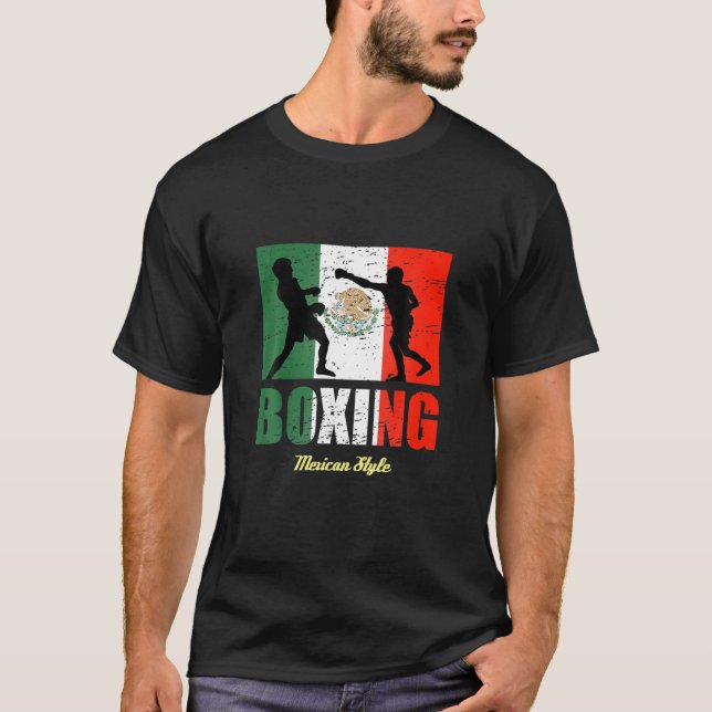 Camiseta Deportes de boxeo de estilo ventilado mexicano (Anverso)