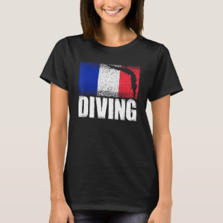 Camiseta Deportes de buceo Francia Bandera Deportistas Fran