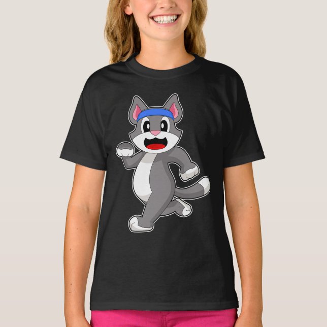 Camiseta Deportes de carreras de gato (Anverso)