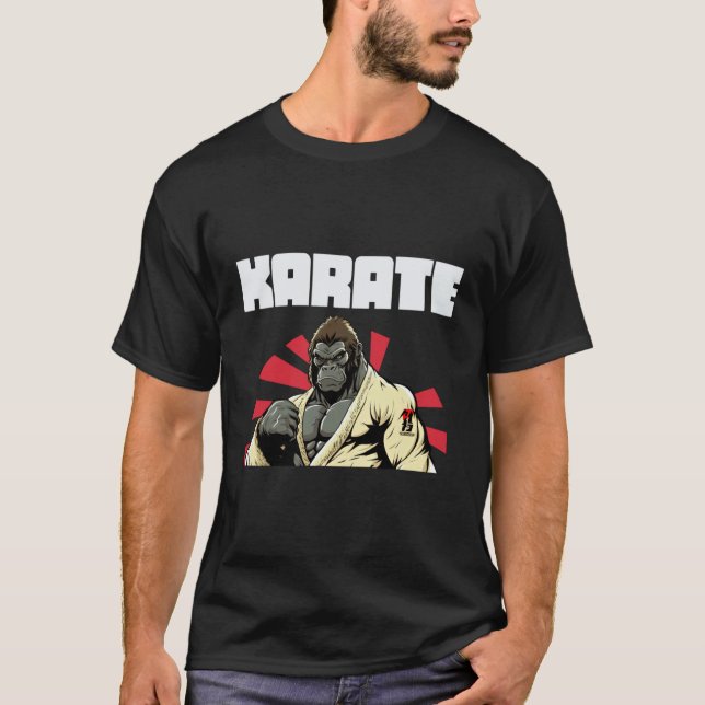 Camiseta Deportes de Combate Gorila de Karate (Anverso)