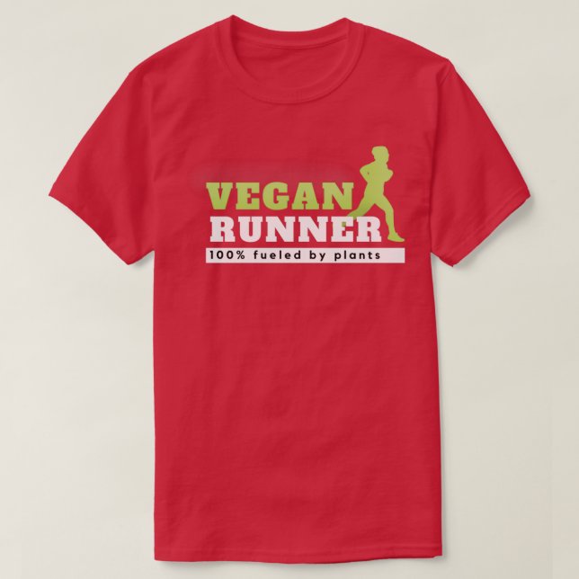 Camiseta deportes de corredores veganos (Diseño del anverso)