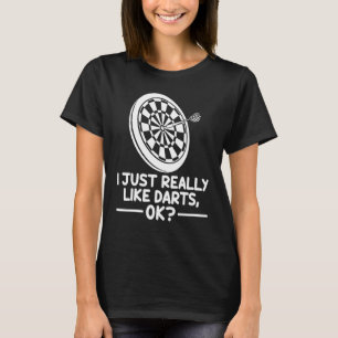 Camiseta Deportes de Darts Me Gusta Realmente Darts Ok