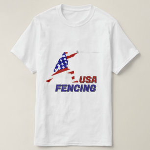 Camiseta Deportes de Esgrima Patriótica de EE. UU. En Garde