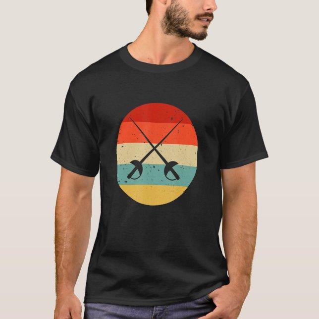 Camiseta Deportes de esgrima retro (Anverso)