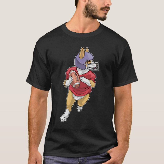 Camiseta Deportes de Fútbol Americano Corgi (Anverso)