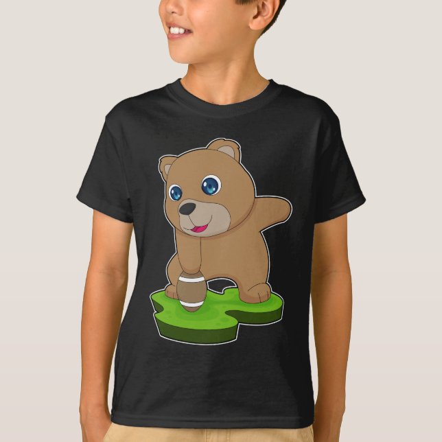 Camiseta Deportes De Fútbol Americano De Oso (Anverso)