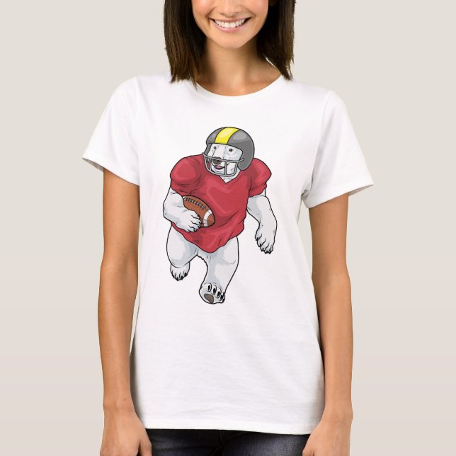 Camiseta Deportes de fútbol americano de oso polar (Anverso)