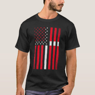 Camiseta Deportes de Fútbol de Bandera de Dinamarca