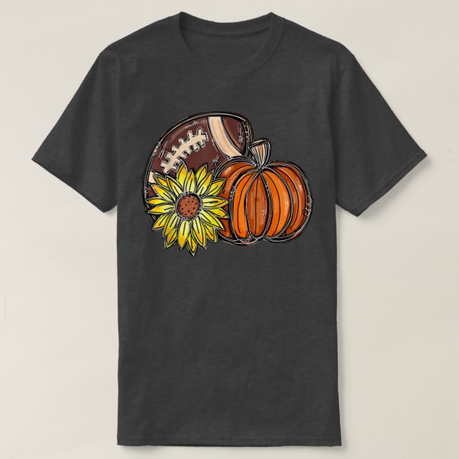 Camiseta Deportes De Fútbol De Calabaza De Girasol Vibes De (Diseño del anverso)