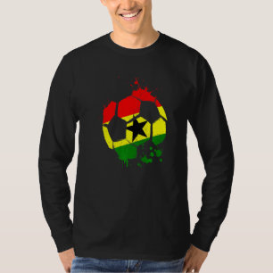 Camiseta Deportes de fútbol de Ghana con bandera de Ghana