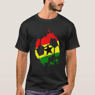 Camiseta Deportes de fútbol de Ghana con bandera de Ghana