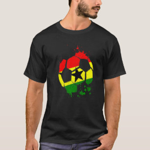 Camiseta Deportes de fútbol de Ghana con bandera de Ghana