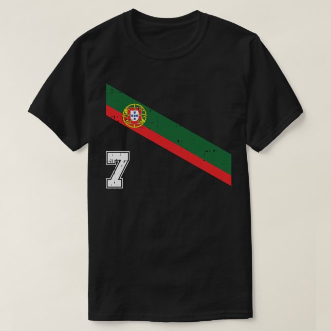 Camiseta Deportes de fútbol portugués número 7 (Diseño del anverso)
