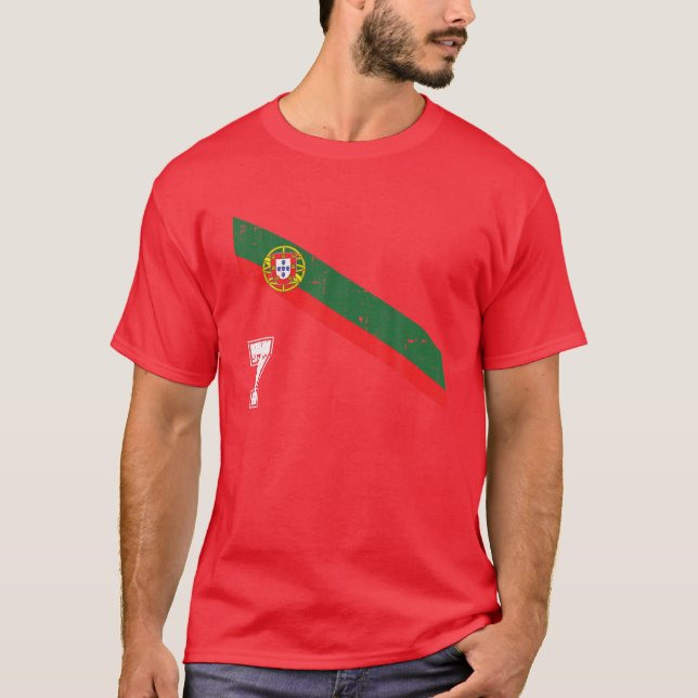 Camiseta Deportes de fútbol portugués número 7 (Anverso)