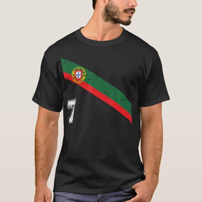 Camiseta Deportes de fútbol portugués número 7 (Anverso)