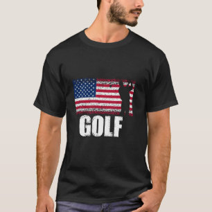 Camiseta Deportes de golf Bandera estadounidense Retro Esta