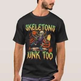 Camiseta Deportes de Halloween Esqueletos Dinkan