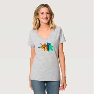 Camiseta Deportes de hockey   Cuello-V femenino