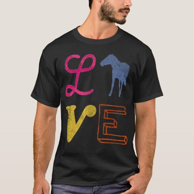 Camiseta Deportes de humor de caballos de amor (Anverso)