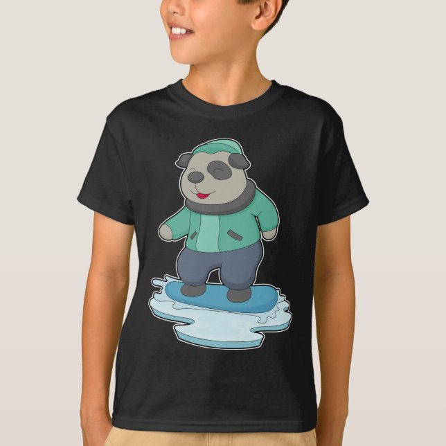 Camiseta Deportes de invierno de Dog Snowboard (Anverso)