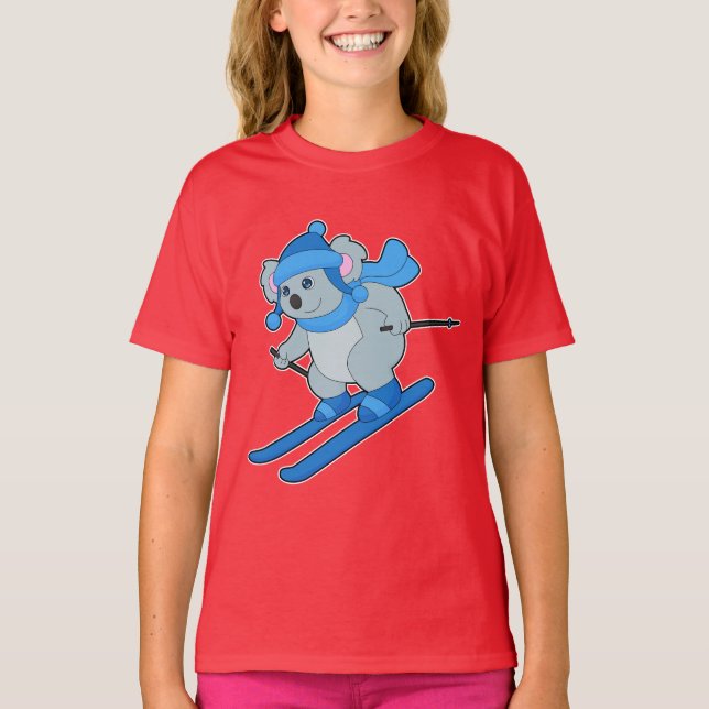 Camiseta Deportes de invierno de esquí de Koala (Anverso)