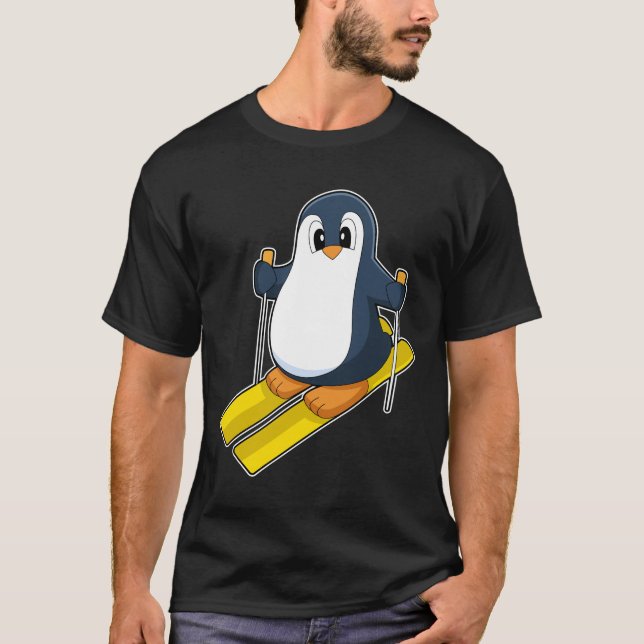 Camiseta Deportes de invierno de esquí de Pingüino (Anverso)