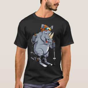 Camiseta Deportes de invierno de Ilustracion rinoceronte pa