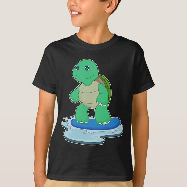 Camiseta Deportes de invierno de la Tortuga Snowboard (Anverso)