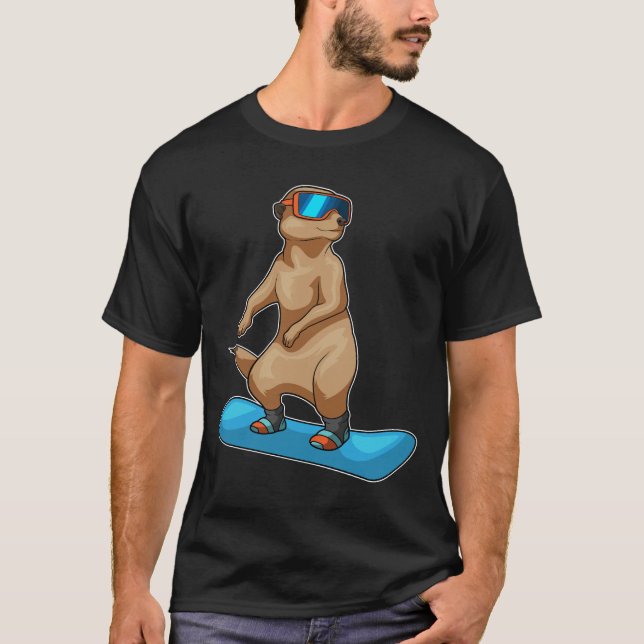 Camiseta Deportes de invierno de Meerkat Snowboard (Anverso)