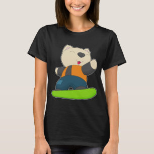Camiseta Deportes de invierno de snowboard de gato