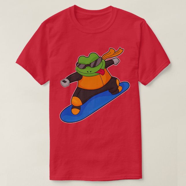 Camiseta Deportes de invierno de snowboard Snowboard Frog S (Diseño del anverso)