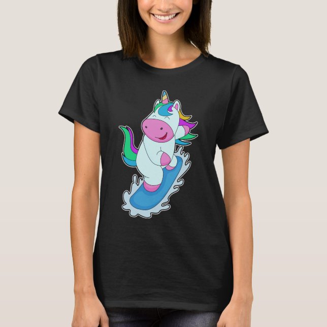 Camiseta Deportes de invierno de Unicorn Snowboard (Anverso)