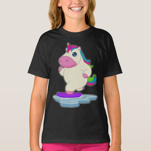 Camiseta Deportes de invierno de Unicorn Snowboard (Anverso)