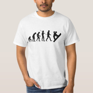CAMISETA DEPORTES DE INVIERNO DIVERTIDOS DE LA EVOLUCIÓN DE